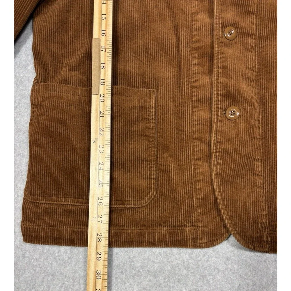 Express Men's Slim Corduroy Office Cotton Jacket Caramel Brown Casual Size XL